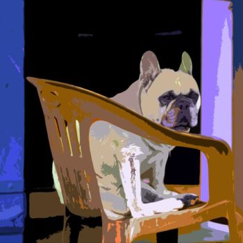Grafika cyfrowa / sztuka generowana cyfrowo zatytułowany „French Bull Dog” autorstwa Angelo Di Pietrantonio, Oryginalna praca