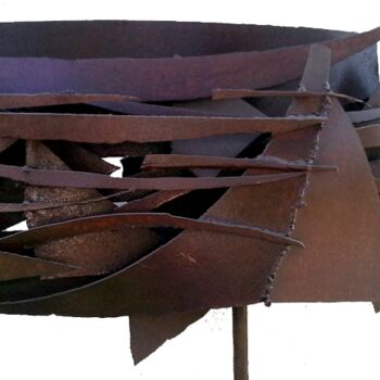 Sculpture titled "Hong kong" by Angelo Ribeiro, Original Artwork, Metals