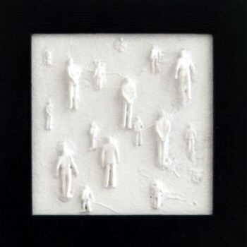 Sculpture titled "On the way" by Angelo Ribeiro, Original Artwork, Plastic Mounted on Wood Stretcher frame