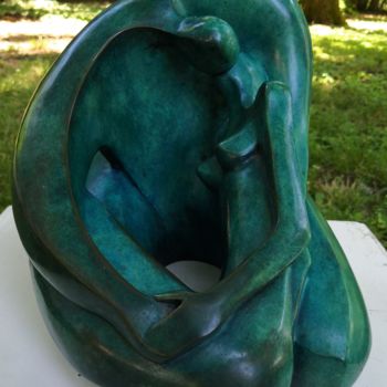 Sculptuur getiteld "Couple ovoïde II" door Philippe Jamin, Origineel Kunstwerk, Metalen