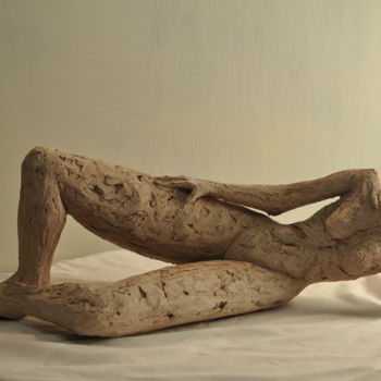 Escultura intitulada "" Nonchalance "" por Philippe Jamin, Obras de arte originais, Terracota