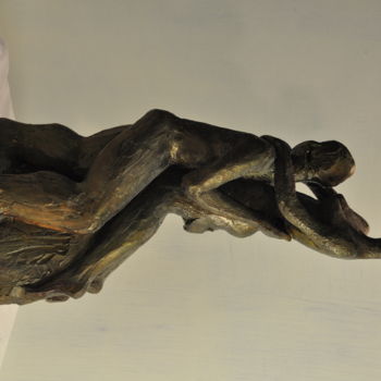 Escultura titulada "" Le porté "" por Philippe Jamin, Obra de arte original, Terracota
