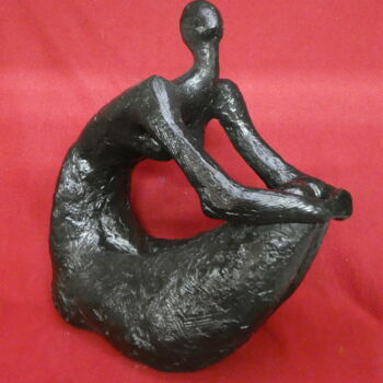 Skulptur mit dem Titel "Introspection" von Philippe Jamin, Original-Kunstwerk, Terra cotta