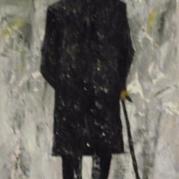 Peinture intitulée "uomo in nero" par Mario, Œuvre d'art originale