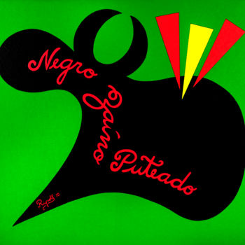 Painting titled "Negro zaíno puteado" by Angel Ripoll, Original Artwork, Acrylic