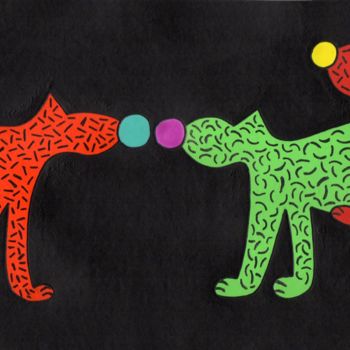 Pintura titulada "Lindos perritos 1" por Angel Ripoll, Obra de arte original, Acrílico