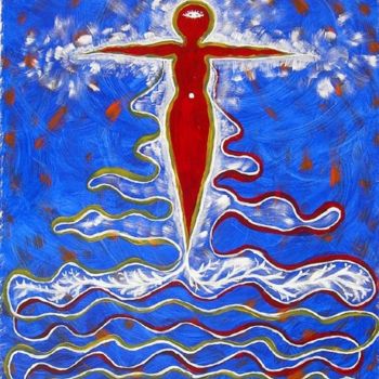 Painting titled "Equilibre entre cie…" by Anges, Original Artwork