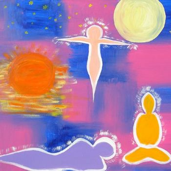 Malerei mit dem Titel "Kundalini yoga, rel…" von Anges, Original-Kunstwerk