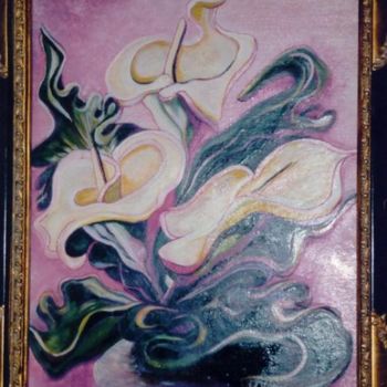 Painting titled "les arums" by Anges02, Original Artwork