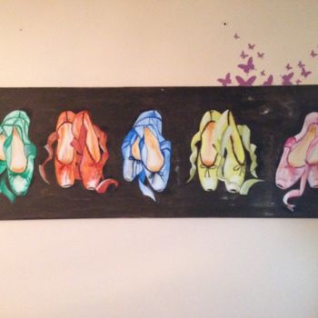 Painting titled "ballerines" by Anges02, Original Artwork, Acrylic