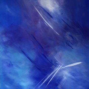 Painting titled "Into the Blue" by Angie Chapman, Original Artwork, Acrylic