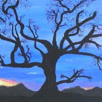 Painting titled "L'arbre" by Aam, Original Artwork