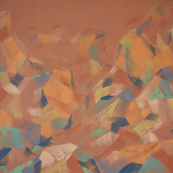 Картина под названием "Tecton 2" - Angus Lowe, Подлинное произведение искусства, Масло Установлен на Деревянная рама для нос…
