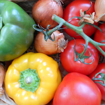 Photographie intitulée "légumes d'été" par Angusine, Œuvre d'art originale, Photographie numérique