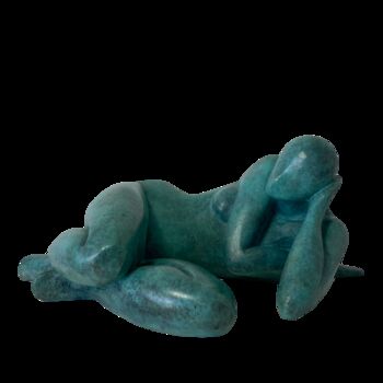 Sculpture intitulée "La Rêveuse" par Anh Diù, Œuvre d'art originale, Bronze