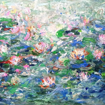 Pintura titulada "Flowers in the morn…" por Anh  Tuan Le, Obra de arte original, Acrílico