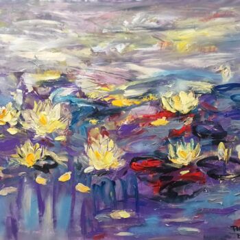 Painting titled "Lovers Pond8" by Anh  Tuan Le, Original Artwork, Acrylic