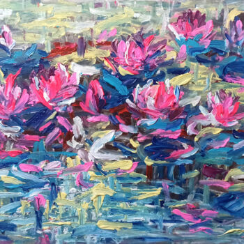 Картина под названием "full blossom 3" - Anh  Tuan Le, Подлинное произведение искусства, Акрил