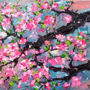 "Peach blossom in Sp…" başlıklı Tablo Anh  Tuan Le tarafından, Orijinal sanat, Akrilik