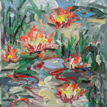 Malarstwo zatytułowany „Flowers in the morn…” autorstwa Anh  Tuan Le, Oryginalna praca, Akryl