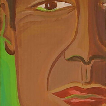 Malerei mit dem Titel "Herry, indonesian g…" von Anh Gloux, Original-Kunstwerk, Öl