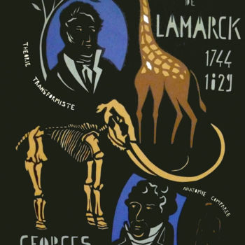 Artcraft titled "Lamarck et Cuvier" by Anh Gloux, Original Artwork