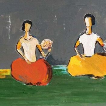 Картина под названием ""Conversation"" - Ани Айрапетян, Подлинное произведение искусства, Акрил