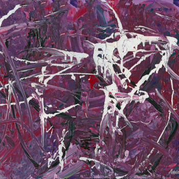 Painting titled "Purple Haze Act of…" by Ania M Milo, Original Artwork, Acrylic