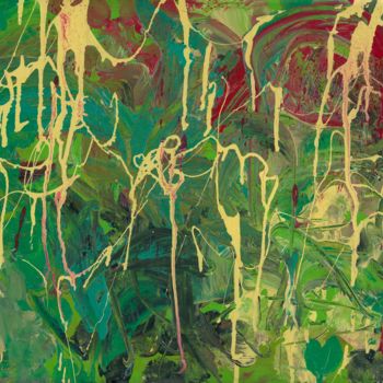 Malarstwo zatytułowany „Green Envy Act of C…” autorstwa Ania M Milo, Oryginalna praca, Akryl