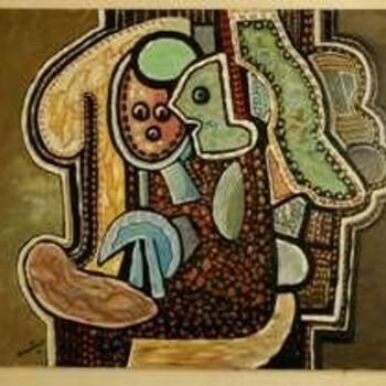 Pintura intitulada "Confession d'un hom…" por Armand Pascal Aniambossou, Obras de arte originais