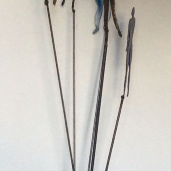 Sculpture intitulée "Déambulation poetiq…" par Aniko, Œuvre d'art originale, Métaux