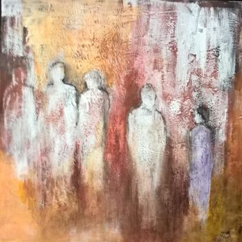 Pittura intitolato "Les anonymes" da Anida Fernez, Opera d'arte originale