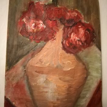 Peinture intitulée "Red Roses" par Simionescu Elena, Œuvre d'art originale, Huile