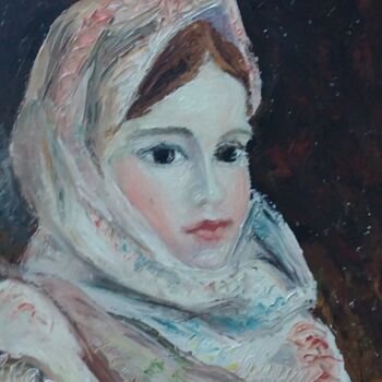 Peinture intitulée "Young Woman" par Simionescu Elena, Œuvre d'art originale, Huile