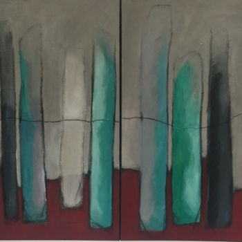 Malerei mit dem Titel "Les colonnes" von Amo, Original-Kunstwerk, Acryl