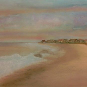 Painting titled "Sand" by Aniko Trombitasne Varju, Original Artwork, Pastel