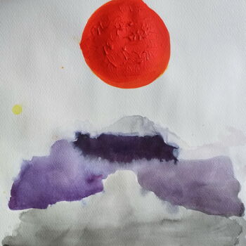 Painting titled "A New Day's Rising" by Anima E Mela, Original Artwork, Ink