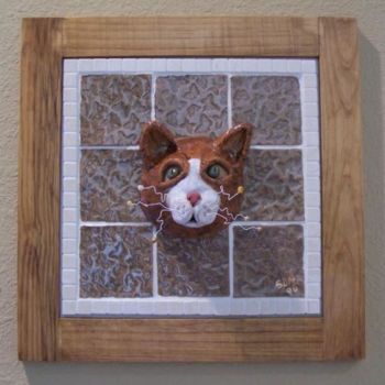 Sculpture titled "Little Tabby Cat Ma…" by Suzanne Noll, Original Artwork, Other