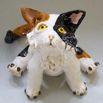 Sculpture titled "CALLIE - Original C…" by Suzanne Noll, Original Artwork, Ceramics