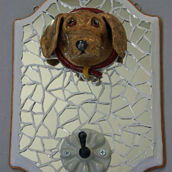 Rzeźba zatytułowany „Mosaic Mirrored Gol…” autorstwa Suzanne Noll, Oryginalna praca, Inny