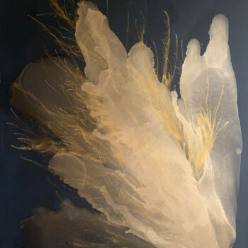 Malarstwo zatytułowany „Golden Flower” autorstwa Danguole Serstinskaja, Oryginalna praca, Akryl