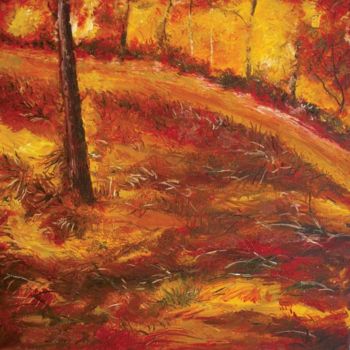 Painting titled "Autumn_Landscape(wi…" by Animesh Roy, Original Artwork