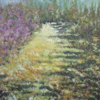 Painting titled "Lilacs_and_Sunlit_p…" by Animesh Roy, Original Artwork