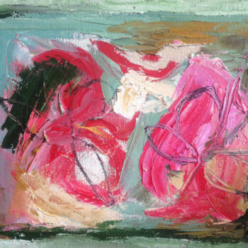 Картина под названием "Нежная абстракция" - Янина Чуприна, Подлинное произведение искусства, Масло