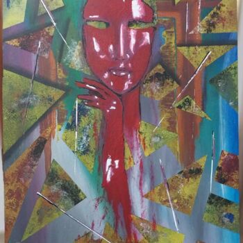 Картина под названием "Statique" - Anis El Kamel, Подлинное произведение искусства, Акрил