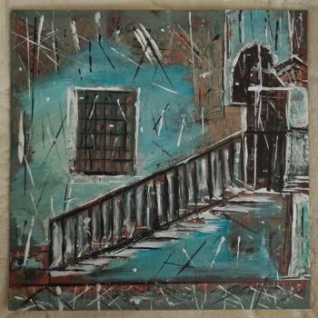 Pittura intitolato "L'escalier" da Anis El Kamel, Opera d'arte originale, Acrilico