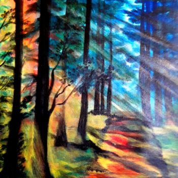 Malerei mit dem Titel "Lights and shadows" von Anisia Grigor, Original-Kunstwerk, Acryl