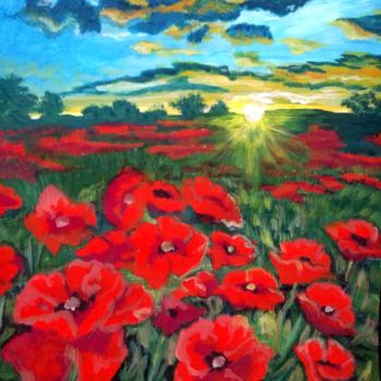 Painting titled "The sun will rise f…" by Anisia Grigor, Original Artwork, Acrylic