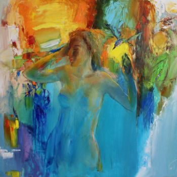 Картина под названием "My perception of th…" - Galina Anisimova, Подлинное произведение искусства, Масло Установлен на Дерев…
