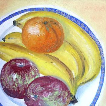 Painting titled "Fruits" by Elena Aniskina, Original Artwork, Oil